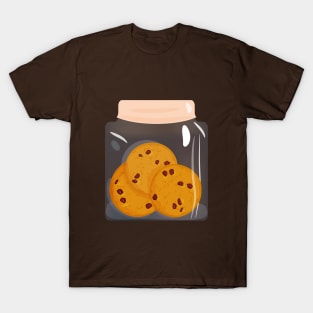 Chocolate chip cookie homemade biscuit in glass jar T-Shirt